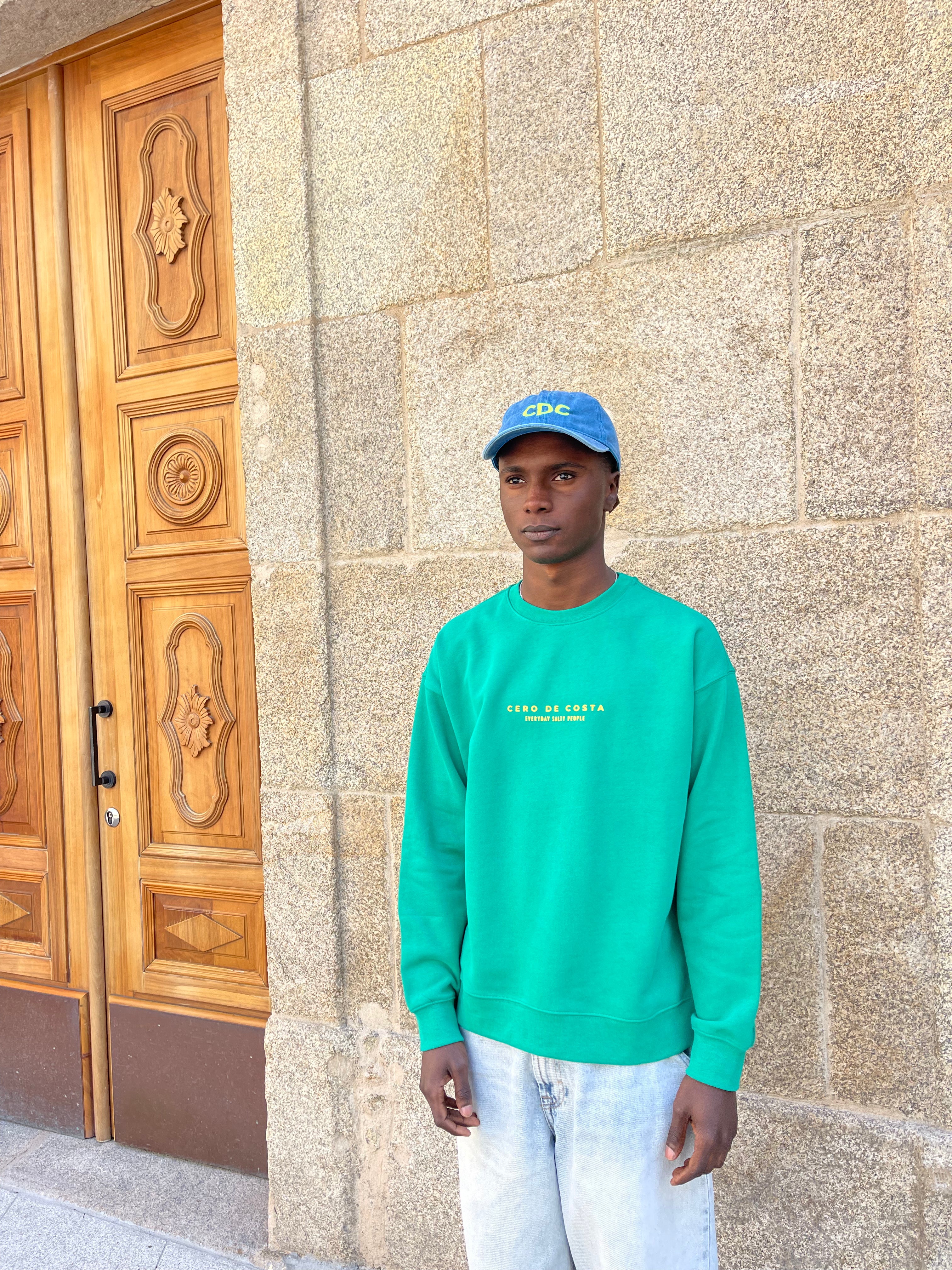 SUDADERA VERDE/AMARILLO "VIGO CERO DE COSTA"